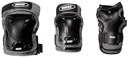 Roces Erwachsene 3 Pack Schützer Ventilated Schutzset, Black, L