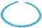 Kette Collier aus Türkis-Howlith Halsschmuck Halskette Türkiskette oval schlicht