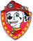 Paw Patrol MARSHALL 1 - Aufnäher, Bügelbild, Aufbügler, Applikationen, Patches, Flicken, zum aufbügeln, Größe: 7 x 6 cm
