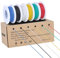 TUOFENG Set de cables electrónicos de calibre 30 AWG, cable de silicona flexible de 0,05 mm², bobinas de 20 m, alambre de cobre estañado de 60 V