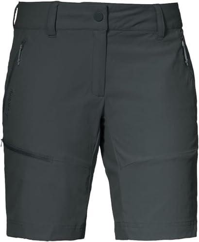 Schöffel Damen Shorts Toblach2, leichte und kühlende kurze Wanderhose mit elastischem Stoff, vielseitige Outdoor Hose mit optimaler Passform und praktischen Taschen, asphalt, 46