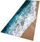 Maritown Badteppiche, Smilikee 3D gedruckt Ocean Beach Sands Holzbrett verdickt Flanell Stoff rutschfeste Badematten für Bad Küche Boden Teppich