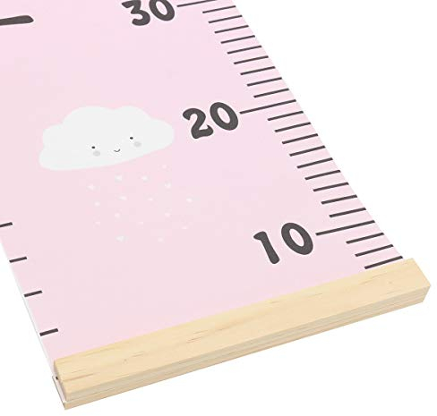 Bezaubernde Messlatte für Jungen und Mädchen, rosa Wolke