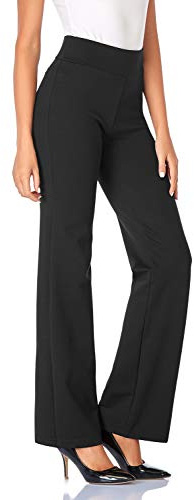 Tapata Donna 71cm/76cm/81cm/86cm Pantaloni Bootcut Elasticizzati a Vita Alta, Tall/Regolare/Pettie per Ufficio Affari Casual