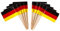 JAVD CYPS 100 Stück Deutschland-Flagge mit deutschen Zahnstocherflaggen, kleine Mini-Sticks, Cupcake-Aufsätze, Deutschland-Flaggen, Landstocher, Party-Dekoration, Feier, Cocktail, Bar, Kuchenflaggen