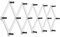 SKOLOO Accordion Wall Hanger, Expandable Coat Rack Wall Mounted, Solid Wooden Wall Hat Rack, 16 Peg, Black on White