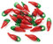 Cheriswelry Lampwork Beads - Colgante en miniatura con diseño de frutas y verduras, cristal de Murano para joyas, pulseras, manualidades, Vidrio Cuero, Glass