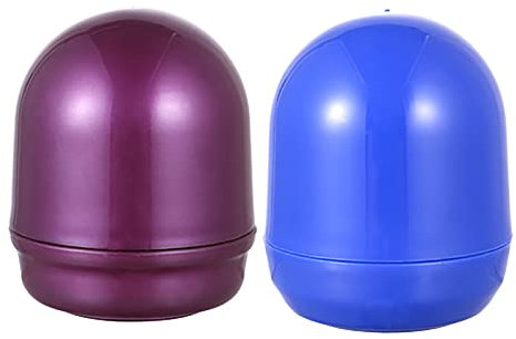 Lot de 2 gobelets à dés en plastique bleu et violet