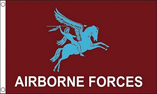 AZ FLAG - Drapeau Airborne Pegase - 90x60 cm - Drapeau Armée Des Etats-Unis 100% Polyester Avec Oeillets Métalliques Intégrés - Pavillon 50 g