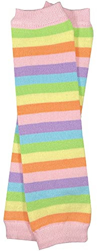 juDanzy Christmas Halloween Thanksgiving Valentines Holiday Baby and Toddler Leg Warmers for Girls and Boys, Pastel Rainbow, One Size (12 pounds to 10 years)