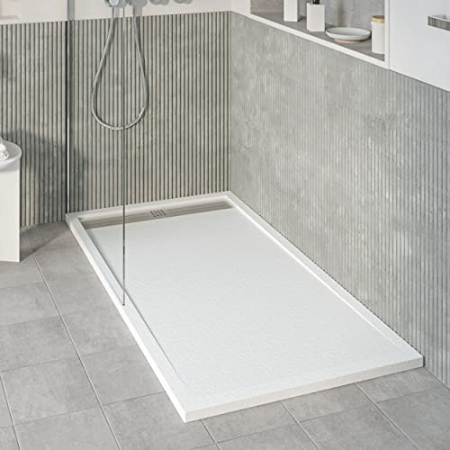 KOES - Plato de Ducha de Resina Modelo VOIGA – 70x150 – Blanco RAL 9003