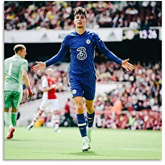 Kai Havertz Poster Deutscher Fußballspieler Geschenke Leinwand Gemälde Poster Wandkunst Dekorative Bild Drucke Moderne Dekoration Gerahmt-ungerahmt 50,8 x 50,8 cm (50 x 50 cm)
