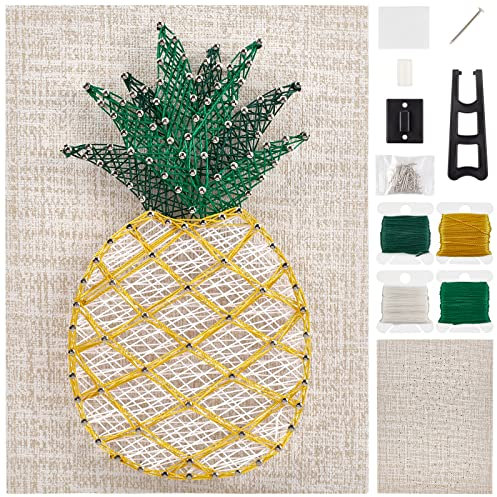 WEBEEDY DIY String Art Kit Für Anfänger DIY Ananas Craft Kit Für Erwachsene Ananas String Art Craft Projects Unique Gift Home Wall Decor
