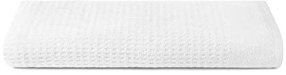 Sweet Home - Badetuch mit Waffelstruktur 70 x 140 cm, aus Reiner Zero-Twist-Baumwolle - Weiß