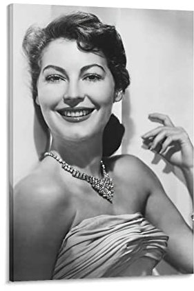 XINGSHANG Ava Gardner Poster Leinwand Wandkunst Poster Dekorativ Modern Home Druck Bild Kunstwerke Poster 50 x 75 cm