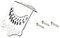 Dickly mit Befestigungsschrauben Mandoline Tailpiece Parts 8 String für Gitarrenparts