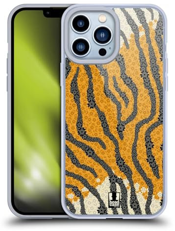 Head Case Designs Tigre Estampados de Camuflaje Floral Caso Funda de Gel Suave Compatible con Apple iPhone 13 Pro MAX