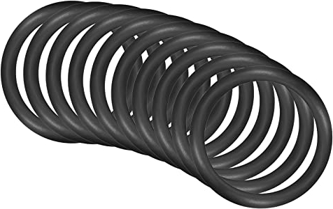 QUARKZMAN 33mm x 25mm x 4mm Nitrilo Goma Juntas Tóricas x 10uds Redondo Junta Arandela para Grifo Plomería Reparación Sellado Conexión [Negro]