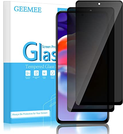 GEEMEE Protector de Pantalla de Privacidad para Xiaomi Redmi Note 11 Pro Plus/Redmi Note 11 Pro + 5G,【2 Pack 】 Anti-espía Alta Sensibilidad Cristal Templado Screen Protector