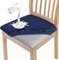Granbest Stilvolle wasserdichte Esszimmerstuhl Sitzbezüge Set von 6, High Stretch Esszimmerstuhl Sitzkissen Schutzbezüge Waschbarer Sitzschutz für Bankett, Küche, Party, Hotel (6er Set, Marineblau)