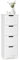 Multigot Bathroom Storage Cabinet, Freestanding Floor Organizer Unit with 3/4 Drawers, Wooden Storage Cupboard for Bathroom Living Room Entryway(White, 4-Drawer Cabinet with Rounded Corners)
