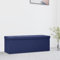 Homgoday Faltbare Sitzbank aus Kunstleder, Blau, Gartenbank, robust, für Balkon, Terrasse & Garten