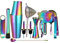 Cocktail Shaker Set - 13-Piece Bar Accessories Kit w/Weighted Boston Shaker, Strainer, Jigger, Muddler,Mixing Spoon and More - Home Bartending Tools, Accessories for Bartender, Rainbow
