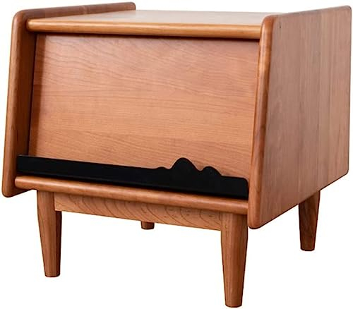 SilteD Nachttischmöbel, minimalistischer Nachttisch, Japanisches Holz, kleines Schlafzimmer, Mini-Nachttisch, Aufbewahrungsschrank mit Schubladen, Nachttisch Present