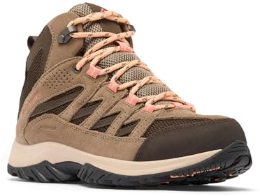 Columbia Womens Crestwood Mid Waterproof, Cordovan/Mud, 10.5