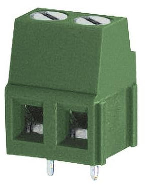 Morsetto a carrello a 2 poli passo 5mm da circuito stampato