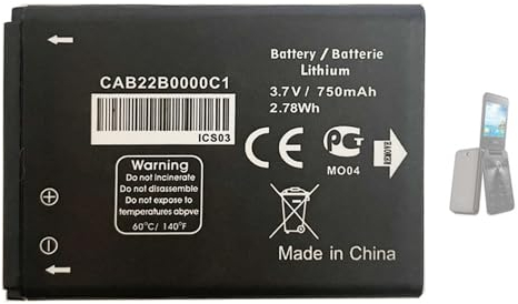 Aousavo CAB22B0000C1 Li-ion Replacement Battery, Mobile Phone Replacement Batteries Compatible with Alcatel One Touch OT2012 OT2010 OT356 OT6651008 1009 1016 1030 1035 1040 1010 1042 1046