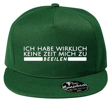 DELUNO Ich Habe wirklich Keine Zeit Mich zu beeilen Baumwolle Baseball Cap Basecap Unisex Baseball Kappen Flaschengrün Sport oder auf Reisen Grün (Cap-534-Grün)