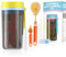Orzbow Flaschenbürste Baby Set,6 in 1 Silikon Babyflaschen Bürste Set Reinigungsset mit BPA-frei Nippelbürste,Trinkhalm Bürste und Flaschenhalter für Baby Unterwegs/Reisen/Hause/Flugzeug,Gelb
