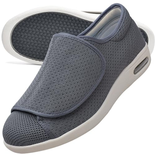 Scarpe Diabetici Uomo Estive Scarpe Ortopediche Donna Scarpe per Diabetici Donna Uomo Hook & Loop Senza Cuciture Scarpe Pianta Larga Extra Profonde Hallux Piedi Gonfi
