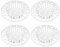 Lot de 4 tamis en plastique pour évier de cuisine et salle de bain - Blanc