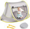 Tienda Playa Bebe Pop Up Anti-UV 50+, Refugio Protección Sol Niños Camping Desplegable Instantánea, Carpa Vacaciones Piscina Plegable Portátil Aire Libre con Bolsa Almacenamiento, Cuerda Atar y Clavo