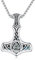 MEDWISE Thors Hammer Halskette 925 Sterling Silber Valknut Keltisches Kette Mjölnir Anhänger Abalone Muschel Kette Wikinger Valknut Anhänger Schmuck für Damen Unisex Herren Teenager Weihnachts