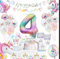 KQMGJYB Décoration Licorne pour Anniversaire Fille - Vaisselle, Gobelets, Serviettes, Couverts, Nappe, Ballon pour 16 Invités