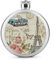 Flacon De Hanche En Acier Inoxydable Fleurs De La Tour Eiffel Flasque À Alcool Bouteille De Whisky De Poche Pour Vodka Rum 9x9cm