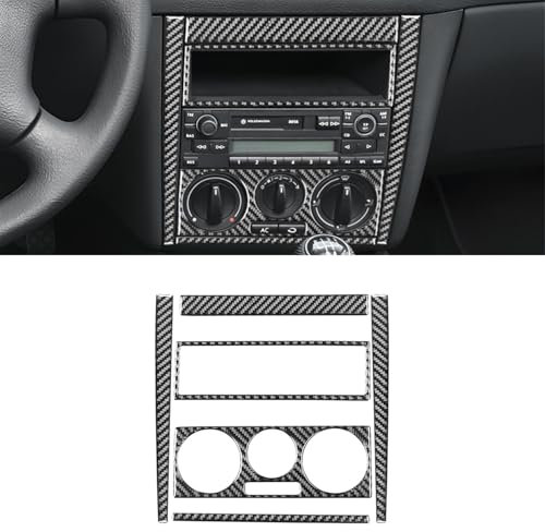 Carbonfaser Interior Schutz Abdeckung, Inner Sticker Ästhetische Dekoration für für VW GOLF 4 1999-2004, Auto Trim Tuning Accessoires (Mittelkonsole)