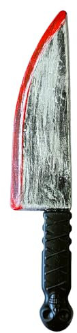 Halloween Scary Prank Props, Realistic Bloody Knives Machete Cleaver & Pitchfork Party Supplies Tricksters Horror Prank Toy Fancy Dress Up Costume Party Accessory, Bloody Splatter Knife