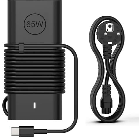 65W Dell Ladekabel Laptop USB C für Dell Latitude 7490 7420 7410 7370 7280 5520 5490 5420 5410 5350 5310 5290 5285 XPS 15 13 12 9250 9350 9360 9370 9380 Chromebook 5300 3100 USB C Netzteil Ladegerät