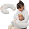 Totsy Baby Stillkissen klein Mond Minky 130 cm - Nursing und Breastfeeding Pillow Stillmond Stützkissen Stillhörnchen kleines Still Kissen und Lagerungskissen beim Stillen Kaninchen