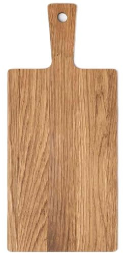 Schneidebrett Holz Holzbrett Küche Holzschneidebrett Küchenzubehör Groß und Klein Brotbretter und Servierbretter Wooden Cutting Board (Eiche Griff, 48x20x2cm)