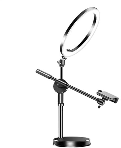 Luce ad anello - Anello Light Offerta, Supporto per fotocamera aerea | Selfie Ring Light Stand Telefono Solder, Webcam, Scrivania Treppiede per Live Stream Cooking Nail Video Nail, migliorato