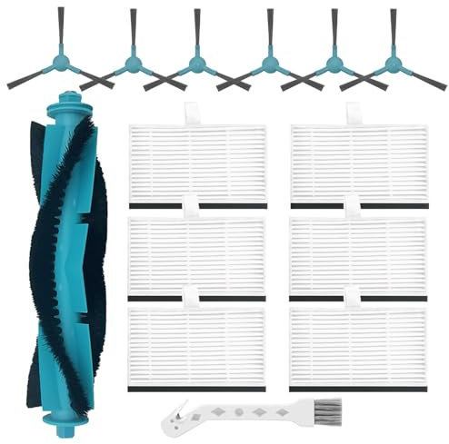 HUAREW Accessoires de rechanges pour Conga 2499 Ultra Home Advanced Conga 2499 Ultra X-Treme Robot Aspirateur, 1 Brosses Principales, 6 Brosses Latérales, 6 Filtres