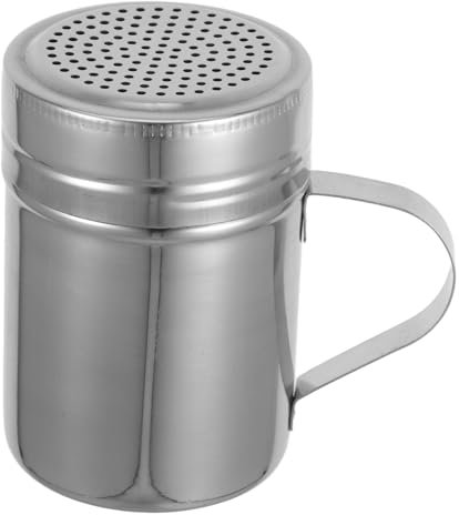 STOBAZA Powdered Sugar Shaker Duster with Handle Stainless Steel Fine Mesh Sifter Compact and Powder Container for Baking Coffee Cocoa and Seasoning