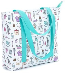 Enfermera en apuros® Bolso Cosas de Enfermeros para Enfermera, capacidad amplia con Bolsillo Interior | Tote bag para el trabajo sanitario