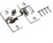 Locking Solutions - Ganchos de hebilla de acero inoxidable de 90 grados diseñados para puertas correderas (plata)