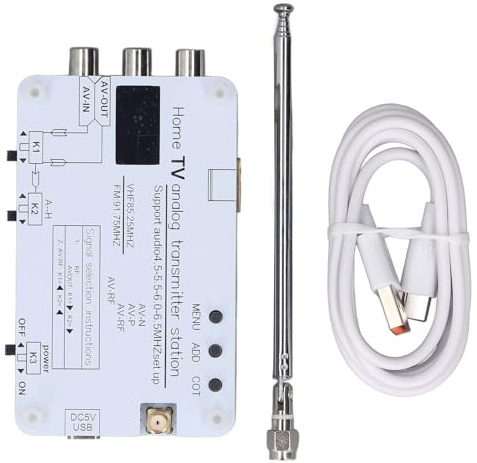 Chiyyak Trasmettitore di segnale TV analogico, AV HD Input, N a P, 20m Raggio, Frequenza VHF UHF, 4.5-6.5 MHZ Audio, DVD VCD PC Mobile Phone Sorgenti di segnale